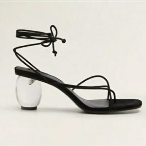 Mango Strappy Clear Heel